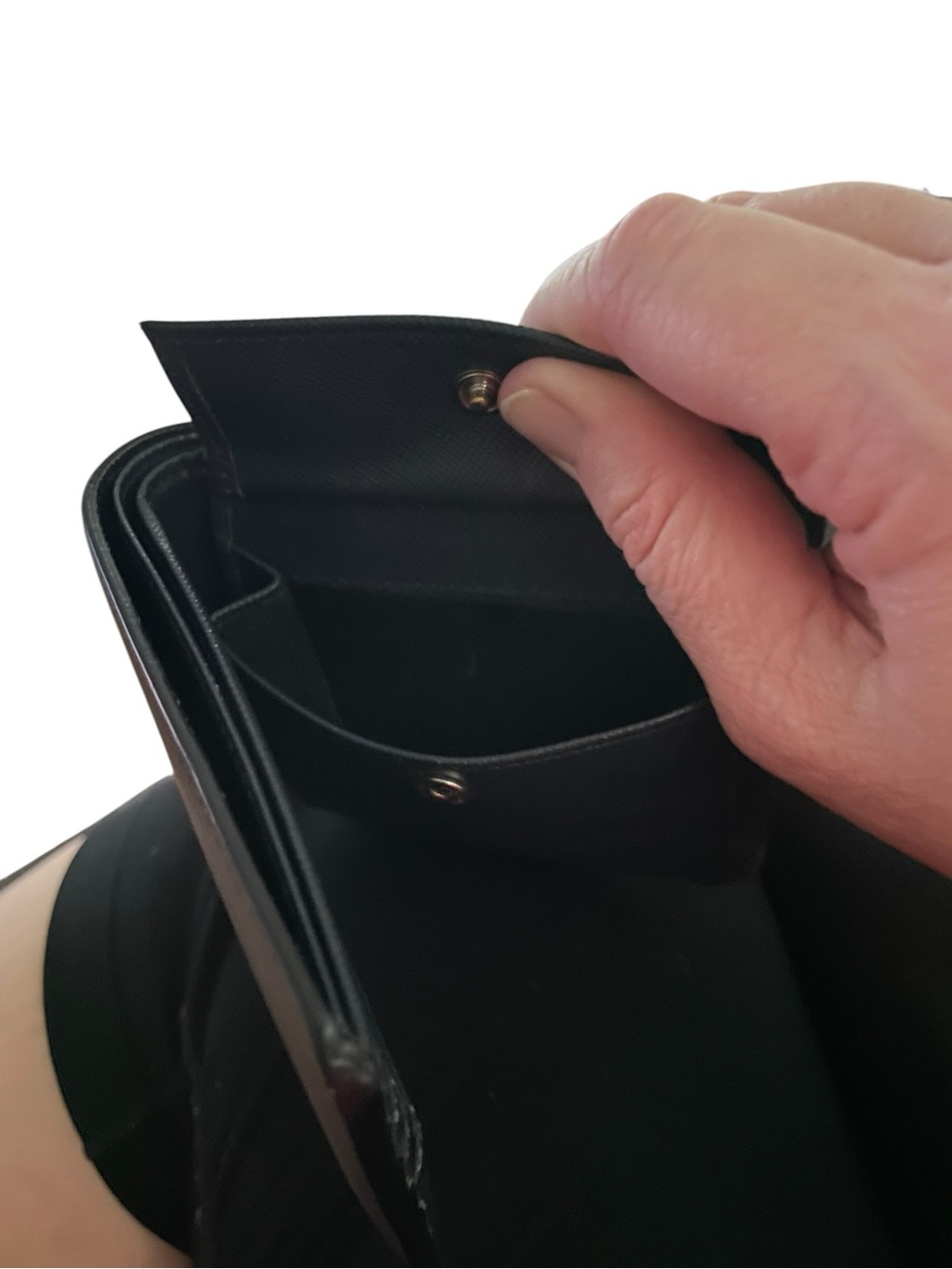 Authentic PRADA Saffiano Corner Bifold Wallet with Coin Pocket in Baltico Navy⁠ - Picture 5 of 15
